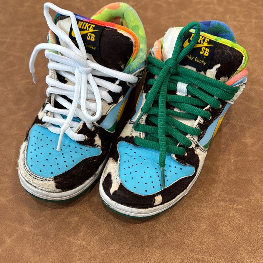 Nike Blue and Black Sneakers High-Top Design Ben And Jerry